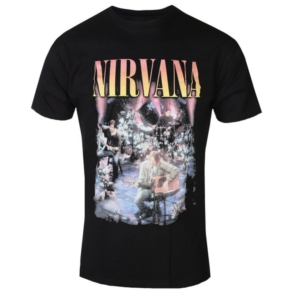 Hip Hop 90S Retro Tshirt Nirvana  Unplugged  Tee